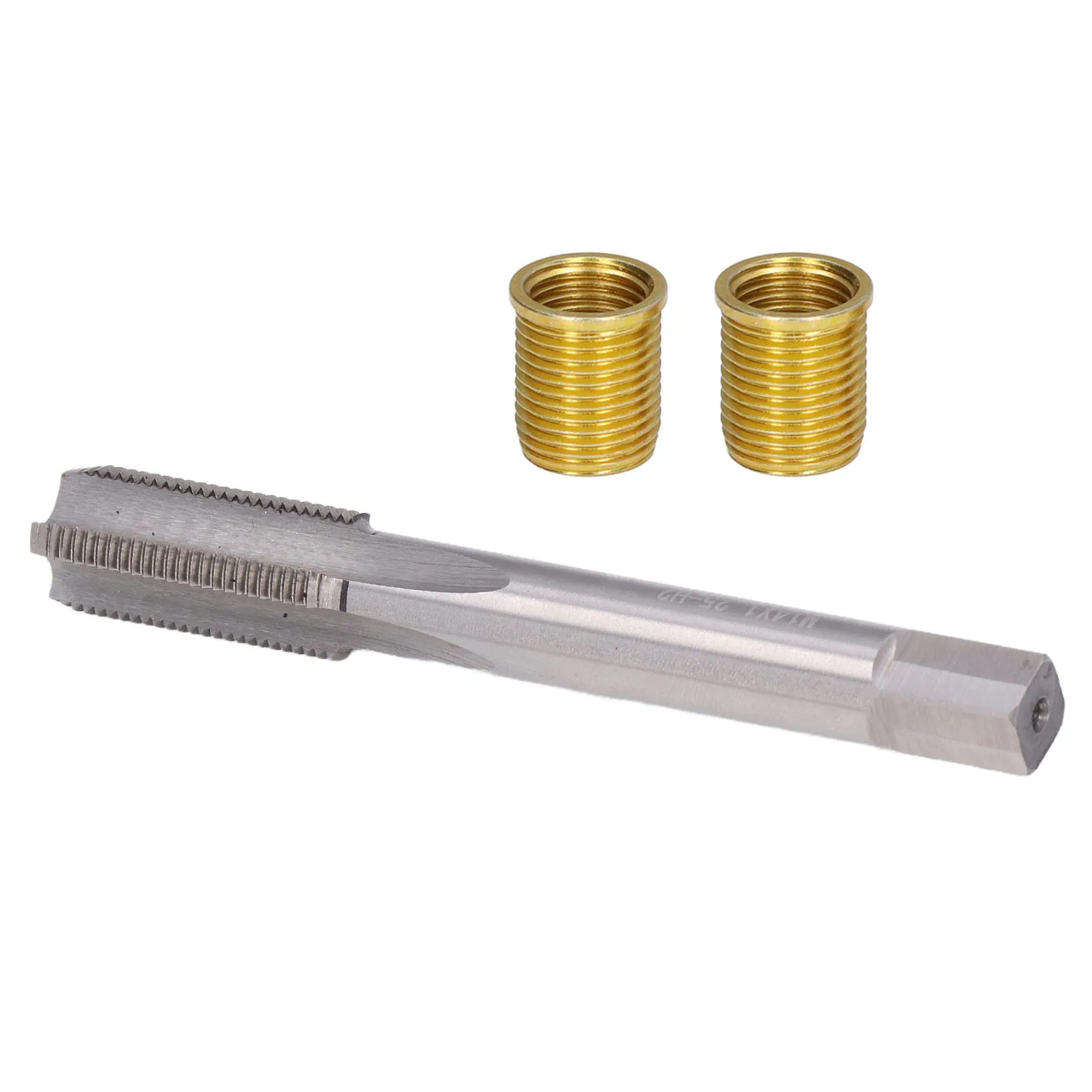 Spark Plug Thread Hole Repair Tools Metal M12x1.25 Inserts M14x1.25 Tap 14mm Rethreaded Kit Threaded Tap Spark Plug Tap Inserts