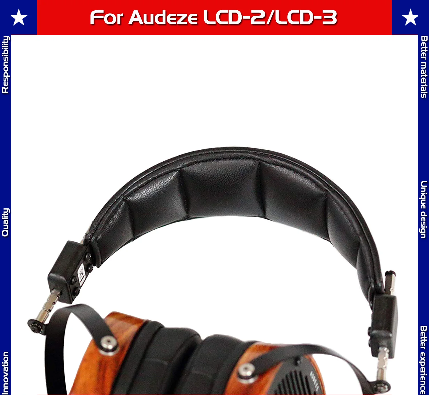 Carberon Sheepskin Headband Cushion Compatible with Old Version of Audeze LCD2 and LCD3 Headphones (Old Version Only)
