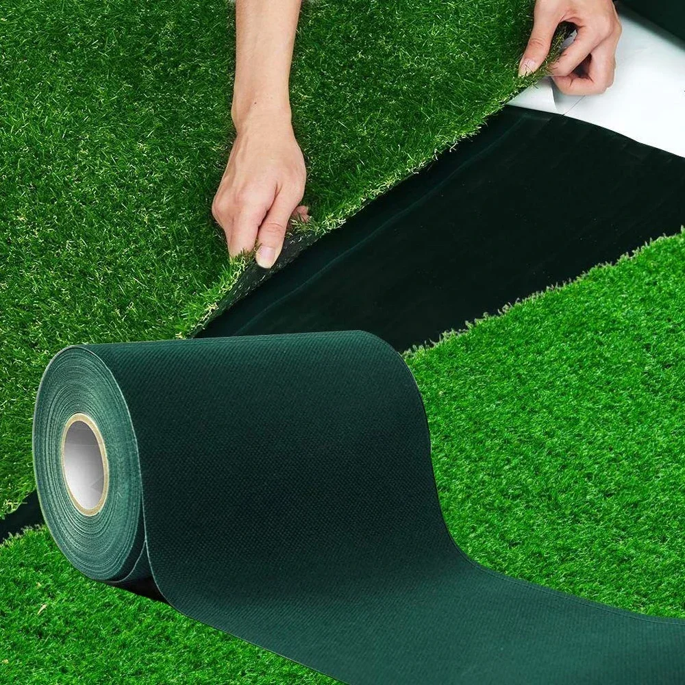 Single-Side Artificial Grass Seam Tape Garden Lawn Green Tape Synthetic Lawn Grass Carpet Fixed Connection Tape