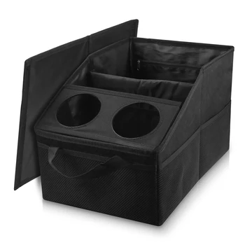 Organizer per Bagagliaio Auto - Organizzatore Pieghevole per Auto, Robusto Organizzatore per Ricambi Auto, Nero