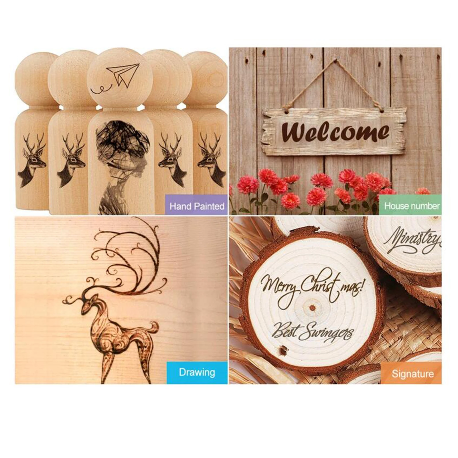 Wood Burning Pen Wood Burning Pen Scorch Wood Burned Marker Pyrography Pens for DIY Projects Fine Tip Woodworking Supplies