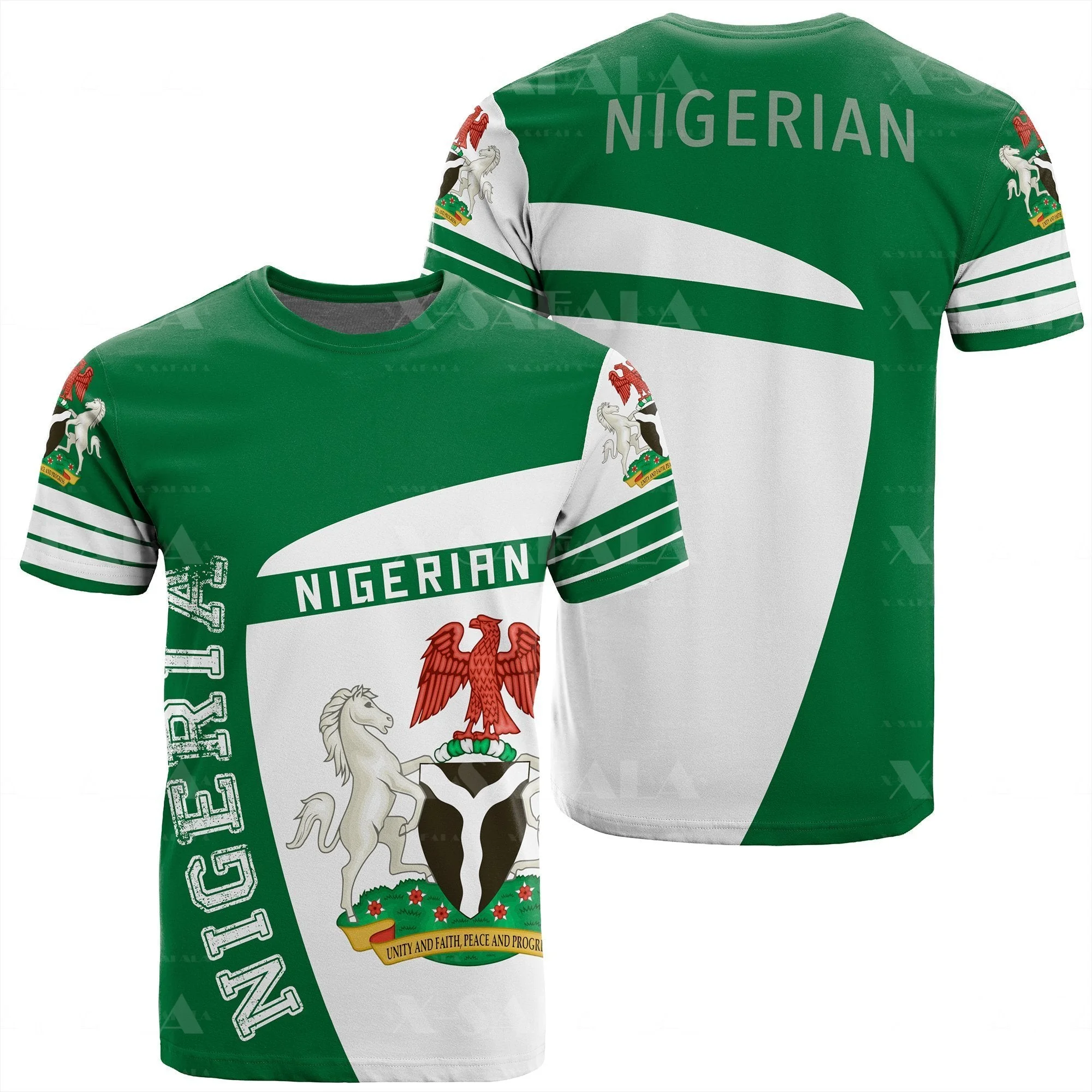 

Nigeria Flag With Coat Of Arms 3D Print Mesh Fiber TShirt Tops Summer Tee Men Streetwear Shorts Sleeve Sport Casual Clothing