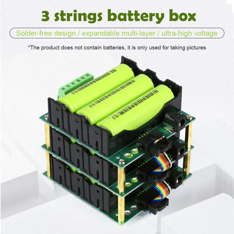 Diy 12v 3s Power Wall Battery Holder 18650 Battery Pack Flushing