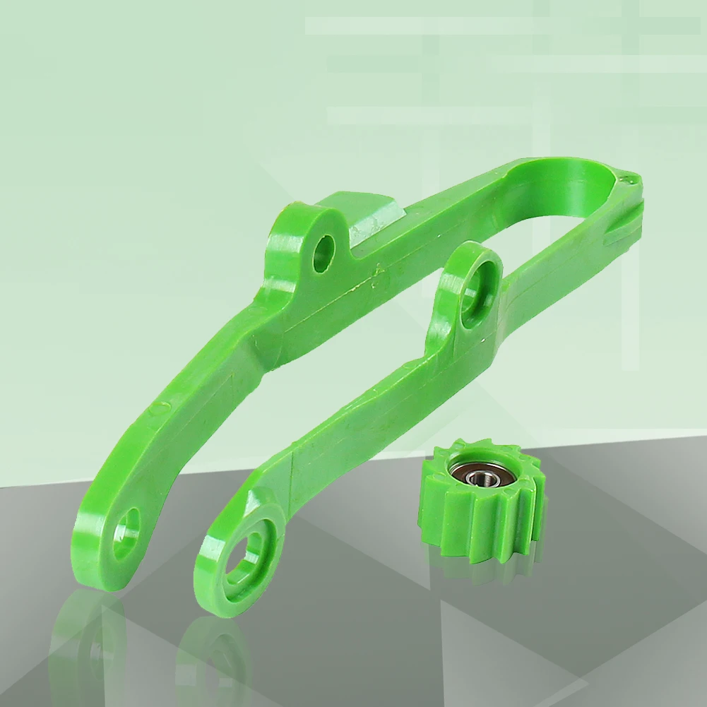 Motorcycle Green Chain Slider Guide Swingarm Roller Set Kawasaki KX250F KX450F KXF250 KXF450 KLX 450 Motocross Accessories
