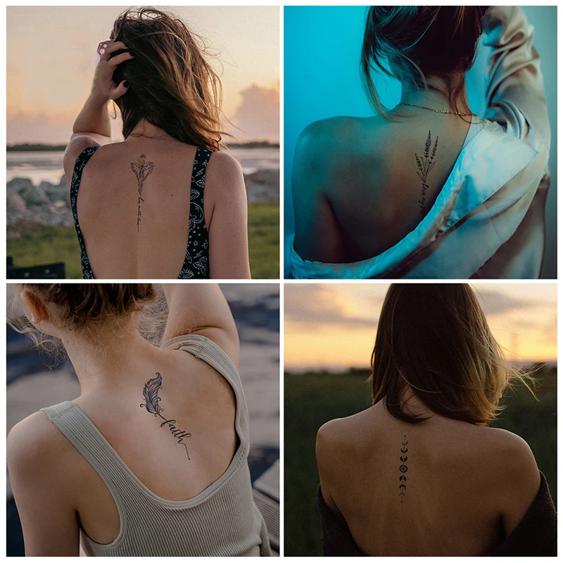 Tatuagem falsa para mulher Herbal Juice Tattoo Adesivos Semi-permanente descartável impermeável borboleta rosa azul tinta tatuagem adesivos