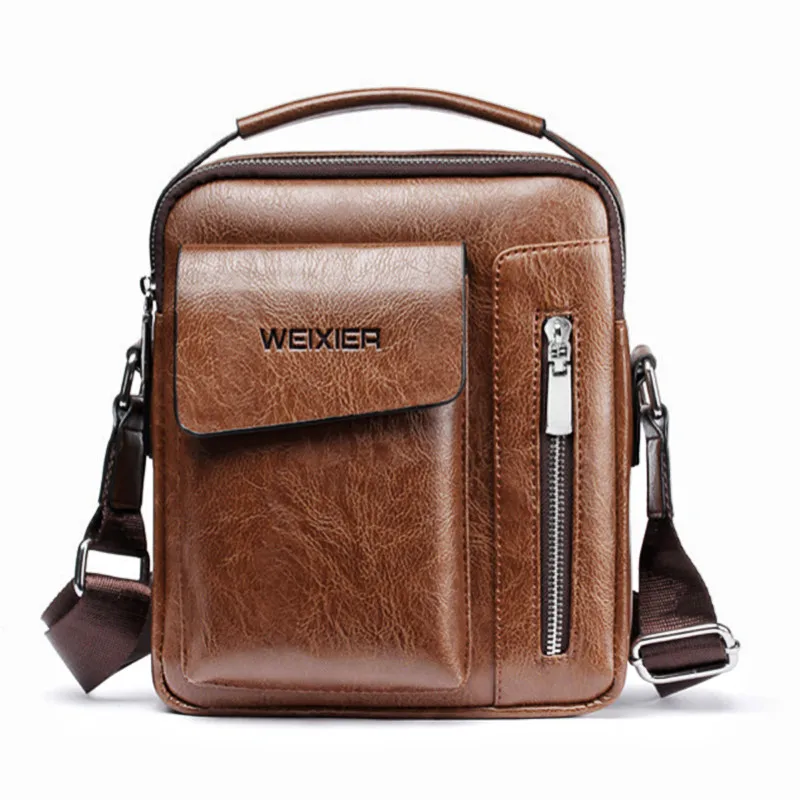 

Men's Genuine Leather Messenger Bags Business Briefcases Handbags Ipad Document Organizer Bags Men's Leather Shoulder Bags