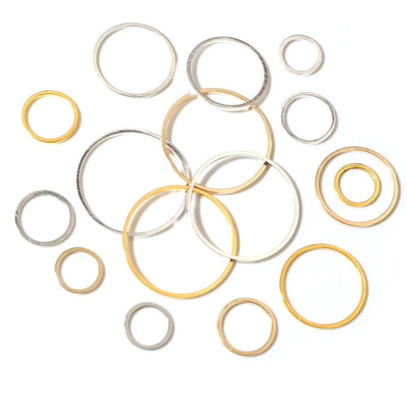 8-40mm Messing Geschlossenen Ring Ohrring Drähte Hoops Anhänger Anschlüsse Ringe Für DIY Schmuck Machen Liefert Zubehör
