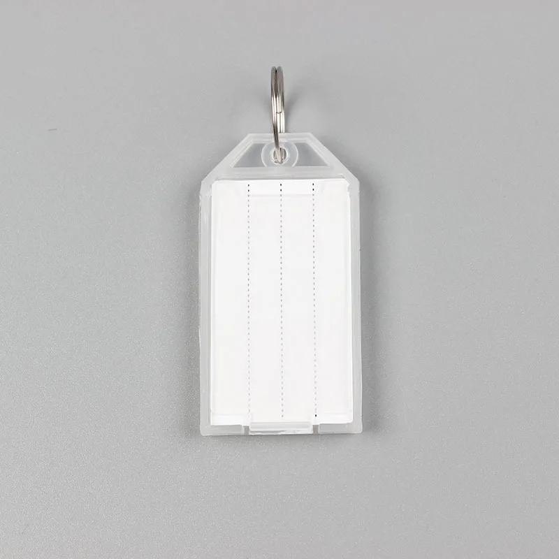 20 個フラップ透明キーホルダーカラフルなプラスチックラベル