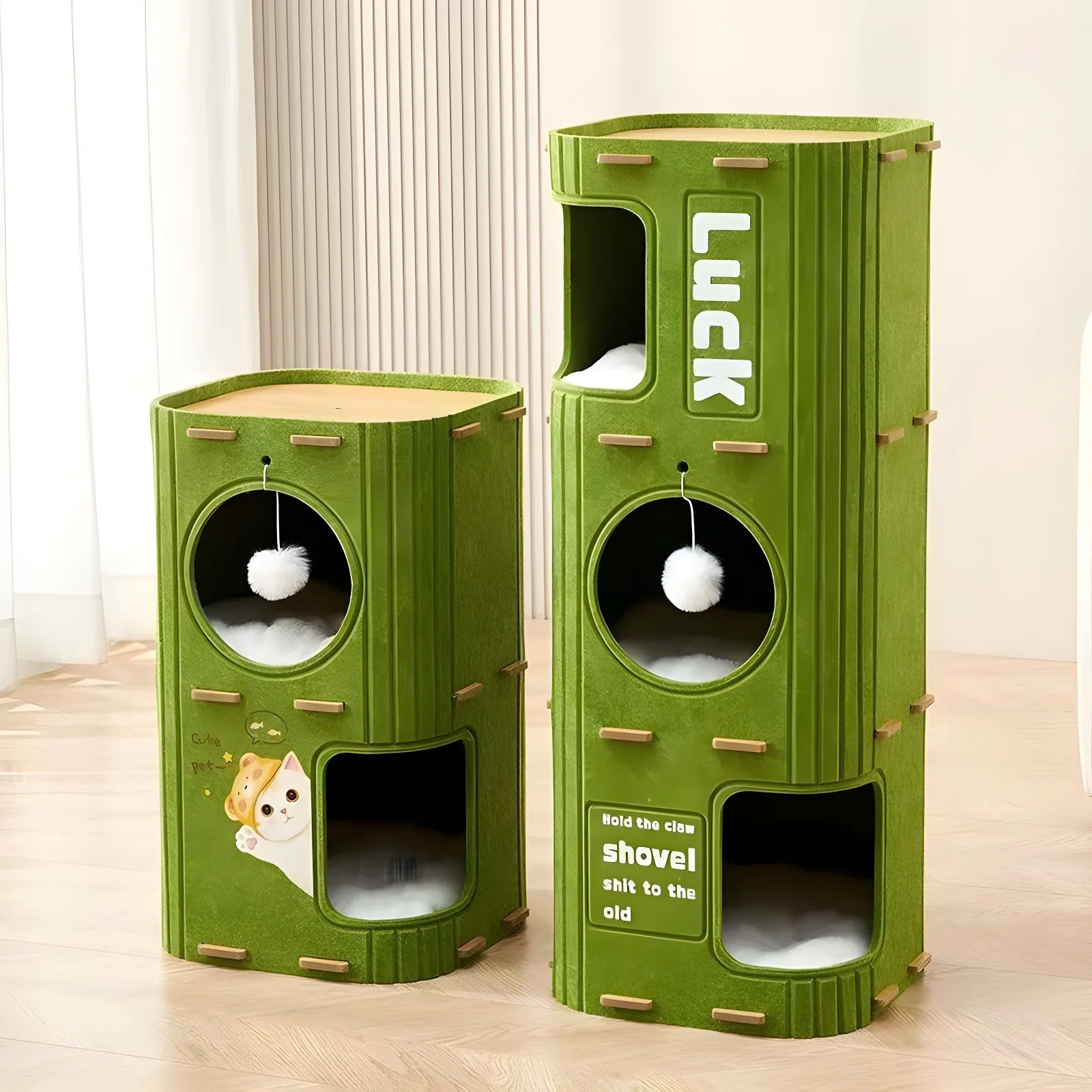 Multi-Layer Cat Nest Cat Climbing Frame Integrated Closed Security Cat Sleeping Nest Scratch-Resistant Wear-Resistant Four-Seas 1 - Bastet Multi-Layer Cat Nest Cat Climbing Frame Integrated Closed Security Cat Sleeping Nest Scratch-Resistant Wear-Resistant Four-Seas 1