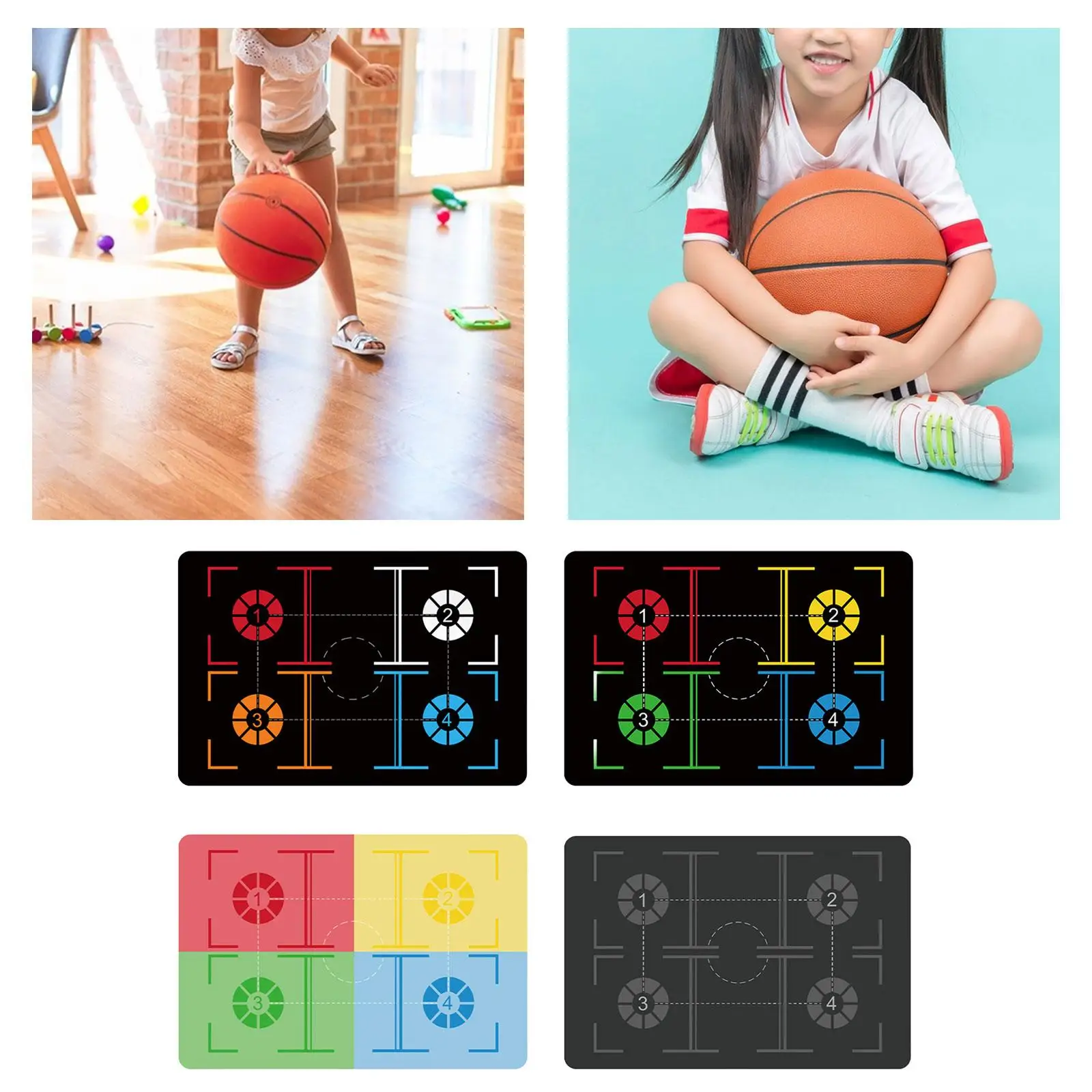 Basketball Training Mat Rubber Agility Footstep Training Mat for Kids Adults
