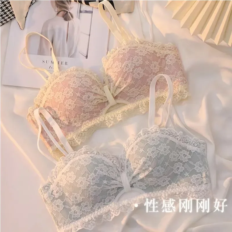 

Мягкая чашка для ладони, сексуальное кружевное латексное нижнее белье, удобный бюстгальтер пуш-ап с маленькой грудью без косточек для девушек