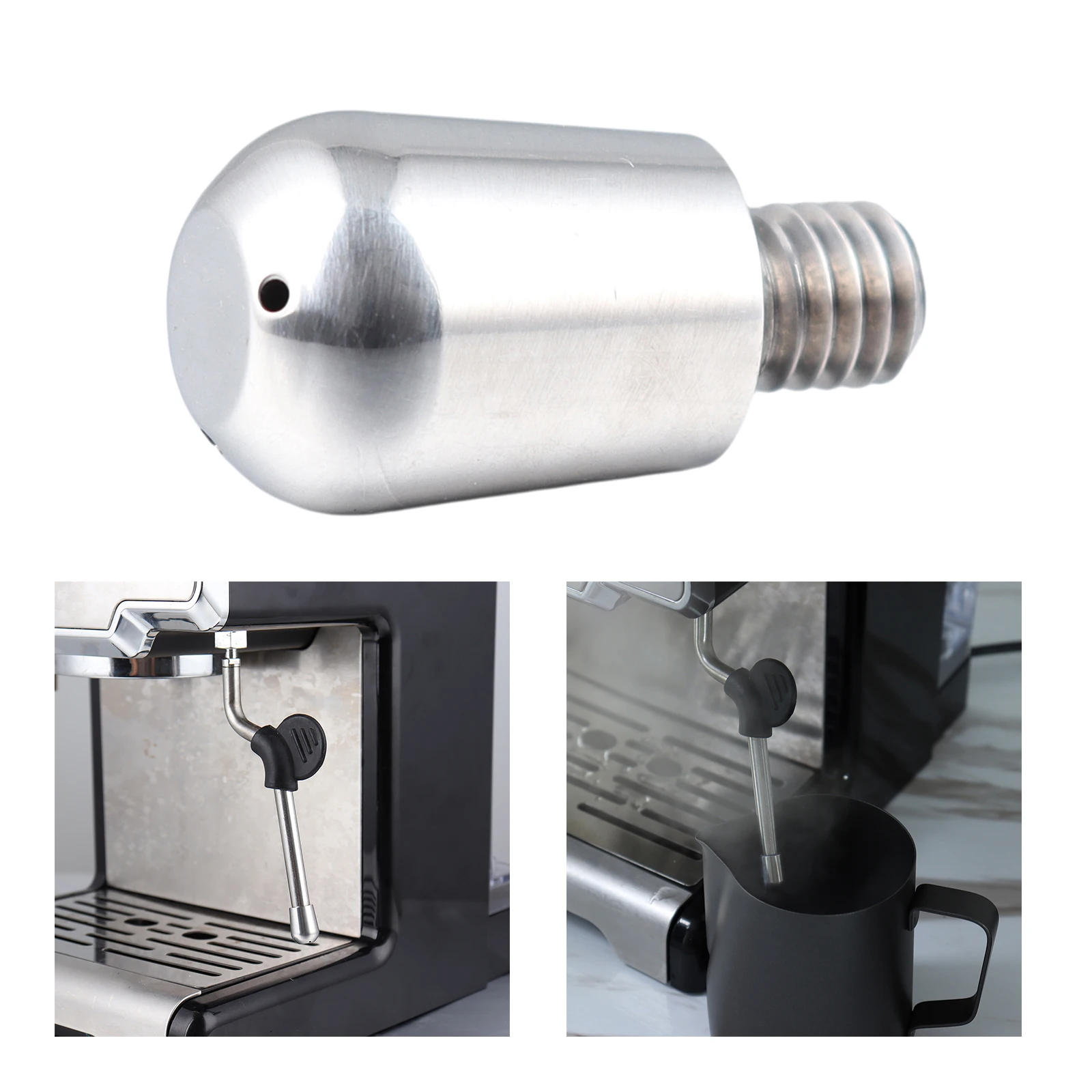 3 Hole Coffee Machine Steam Nozzle Milk Foam Tip Spout Durable 304 Stainless Steel for Crm3605 Home Kitchen Barista Replacement
