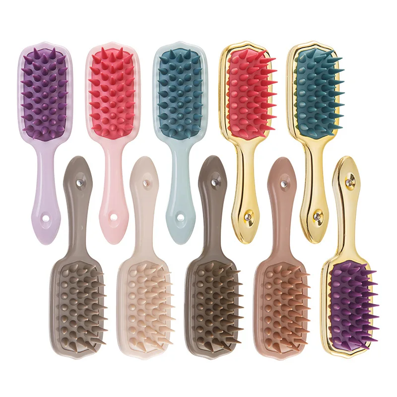 Long Handle Silicone Shampoo Brush Soft Scalp Massage Brushes Head Massager Hair Washing Comb Shower Bath Brush Spa Beauty Tool