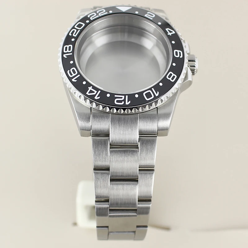 40mm Watch Case Watchband Parts 316L Stainless Steel For Seiko NH35 NH36 NH38 NH34 Miyota 8215 ETA 2824 Movement 28.5mm Dial GMT