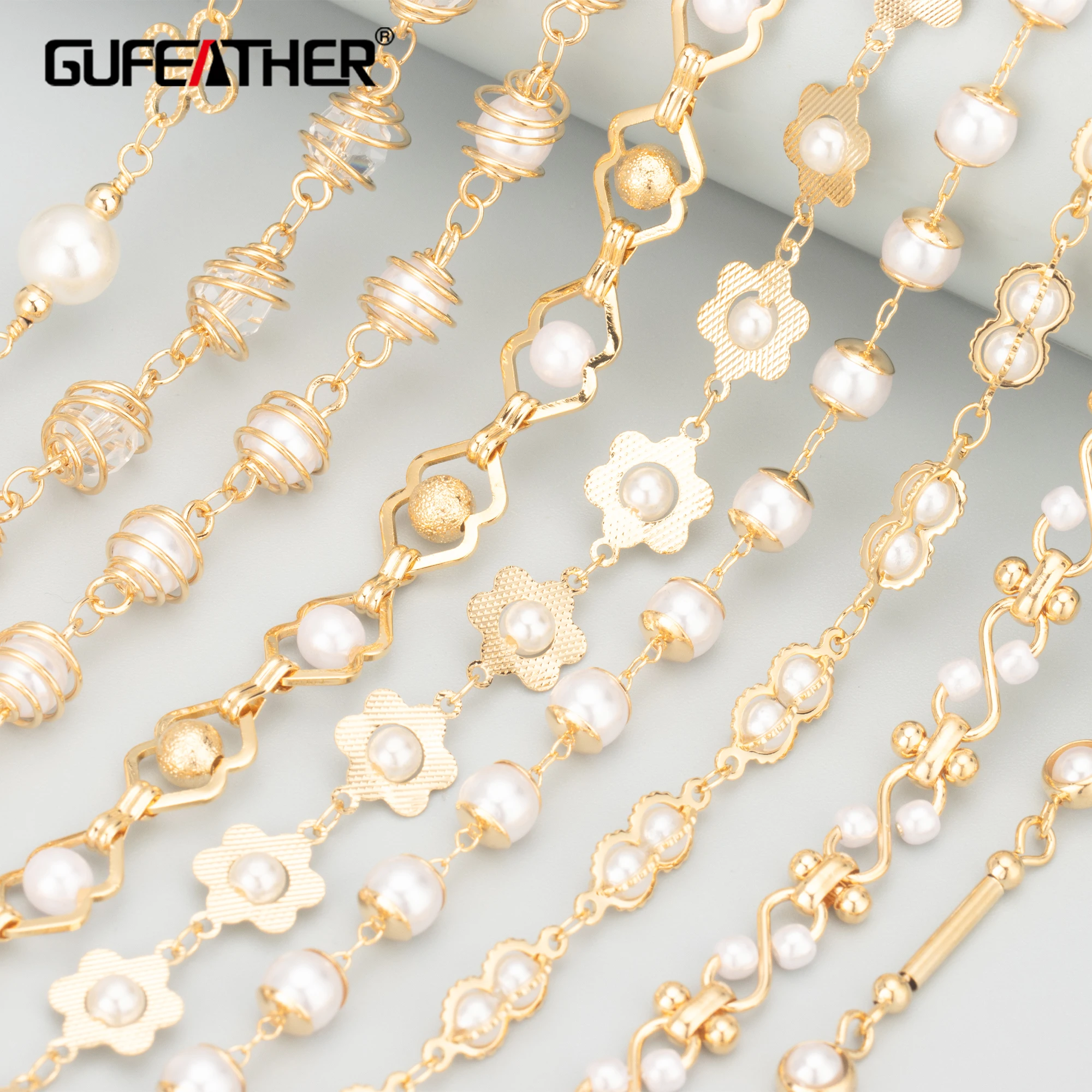 

GUFEATHER C92,jewelry accessories,pass REACH,nickel free,18k gold plated,chain,pearl,diy bracelet necklace,jewelry making,1m/lot