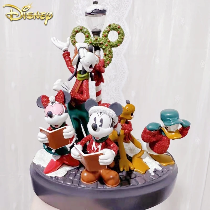 

Original 2022 Shanghai Disney Cartoon Mickey Minnie Donald Duck Christmas Ornaments Figurine Gifts Collection Halloween Gift