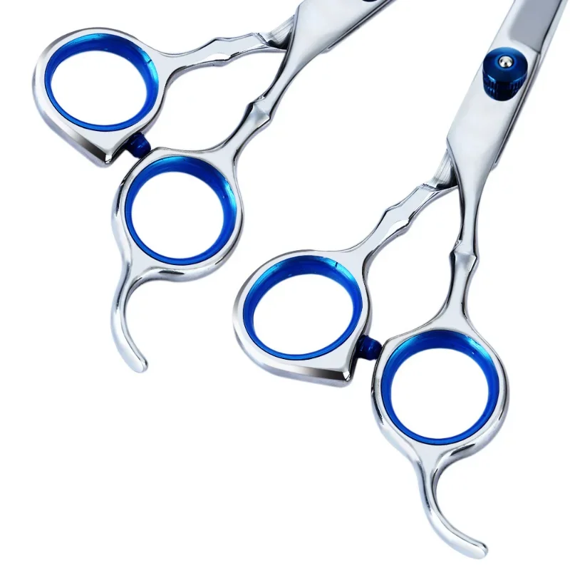 Dog Grooming Scissors safety round tips heavy duty titanium stainless steel up-curved