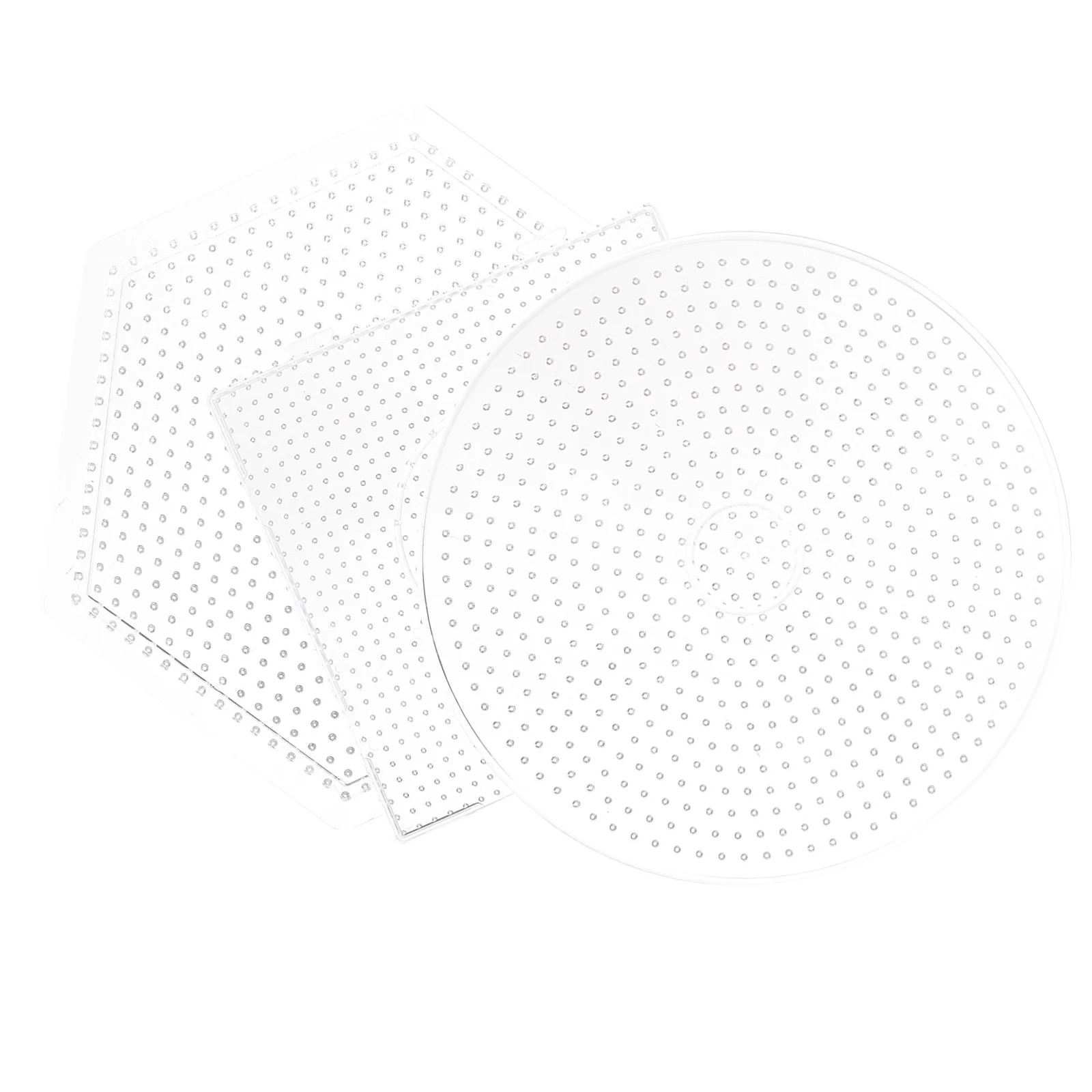 

3pcs 5mm Fuse Beads Boards Clear Plastic Pegboards for Kids Craft Beads