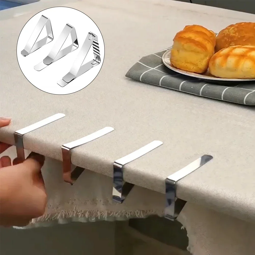 

6Pcs Tablecloth Clips Stainless Steel Table Clips Table Cloth Cover Clamps Table Cloth Holders for Outdoor Parties Weddings Camp