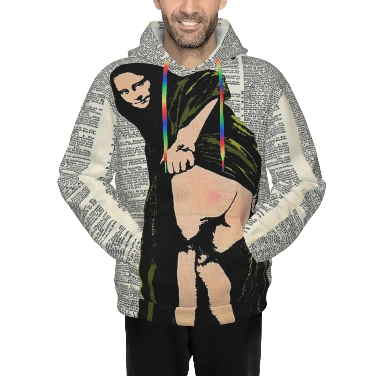 

Винтажная Толстовка FunnyMona Lisa, Леонардо да Винчи