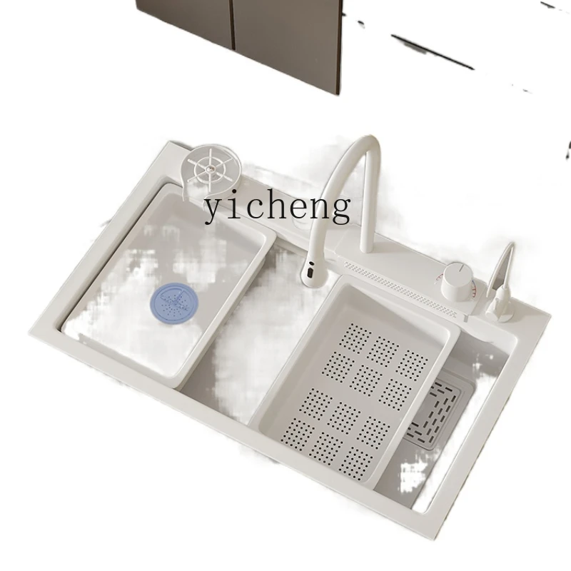 

YY Kitchen Sink Large Single Sink Table Stainless Steel Vegetable Washing Basin Vegetable Washing Sink Household