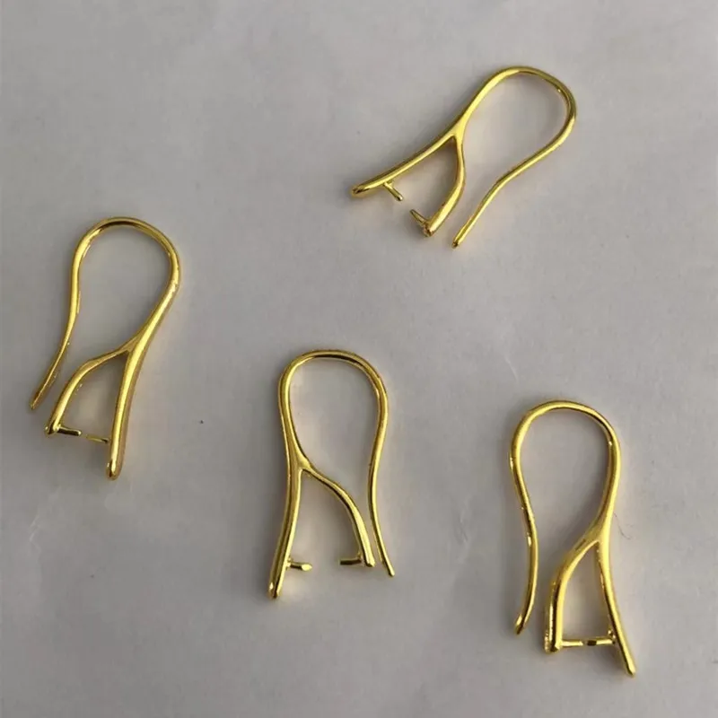 10/20/50PCS Jewelry Making Findings 925 Silver Color Glossy Bail