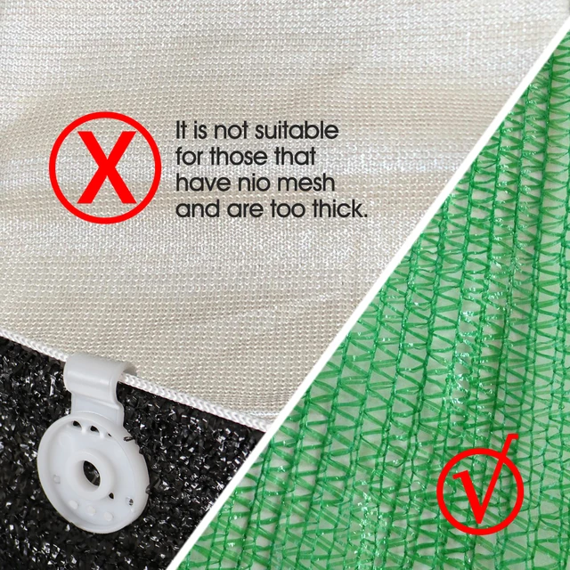 2-100Db Fehér Műanyag Tartó Klipek Kerti Üvegházhatású Kemping Napfényháló Rögzítő Bilincs Pavilon Szövet Árnyékszövet - Image 5