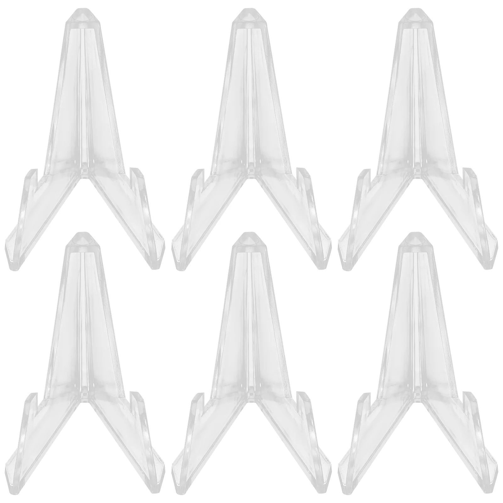 

6 Pcs Transparent Easel Mini Acrylic Stand Coin Rack Household Display Desktop