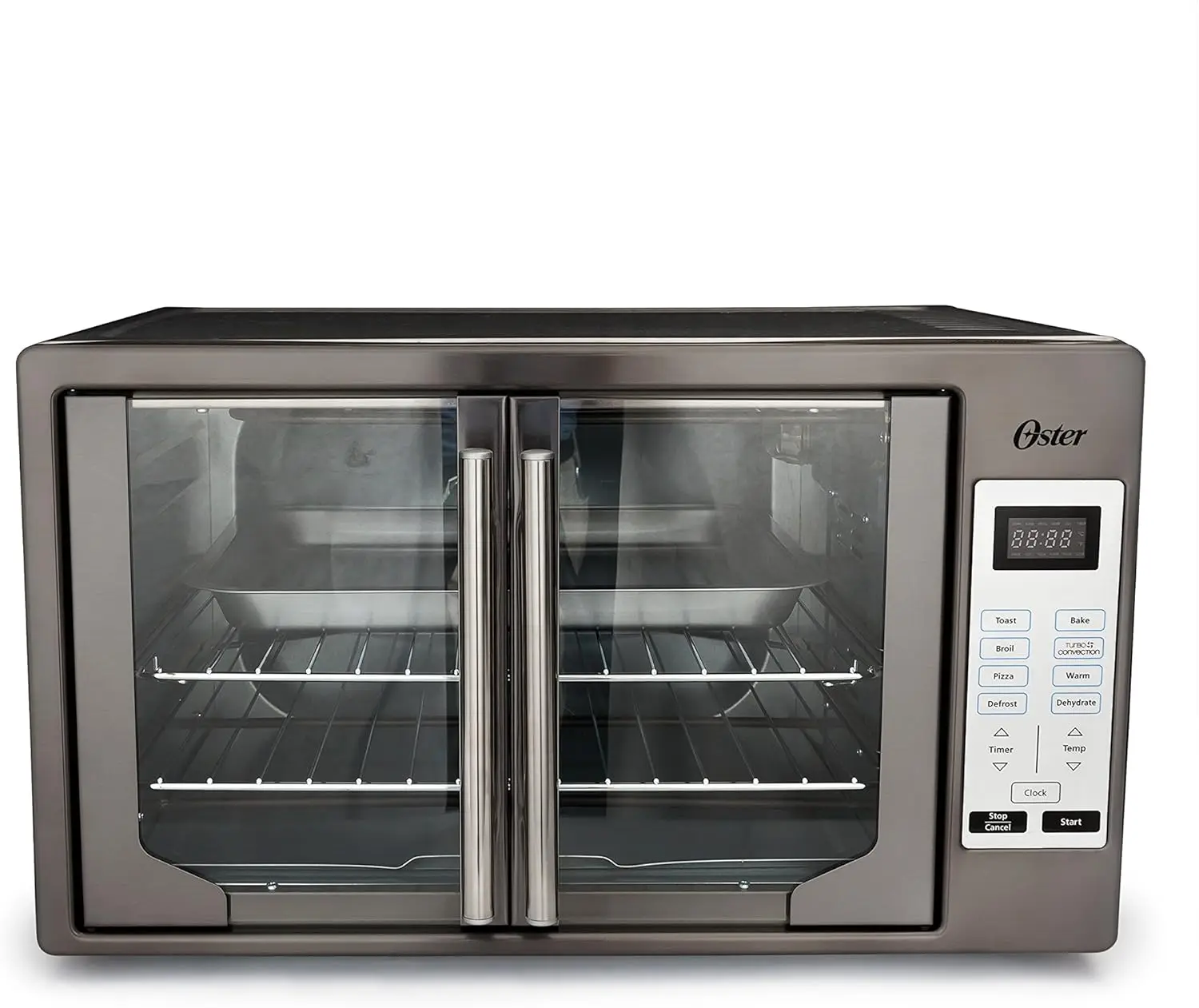 8-in-1 Countertop Toaster Oven, XL Fits 2 16" Pizzas, Stainless Steel French Door