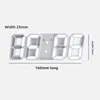 Mini 3D Digital Clock LED Electronic Alarm Clock Wall Clocks Wall-mounted Luminous Light Desk Decorating Table Decorations Home 5