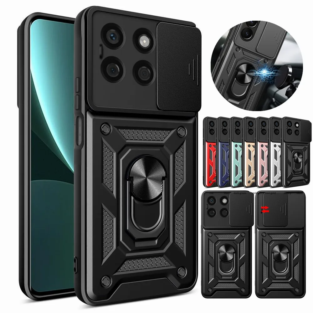 Durable Armor Case with Lens Protection & Magnetic Ring Holder