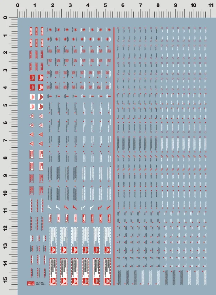 for MG 1/100 Full Mechanics HirM RE HG 1/144 RG EG EVO Re-print Water Slide Caution Warning Details Decal Sticker HIQ RB02 NC05C model building kits