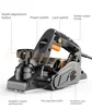 Electric Hand Planer Woodworking Router Trimmer Handheld Wood Cutting Power Tools Left And Right Dusting 2