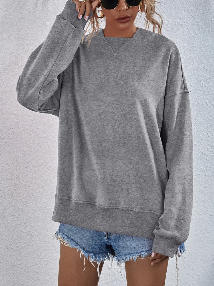 

Autumn Winter Hooded Sweatshirts Casual Loose Fleece Hoodies Long Sleeve Solid Thicken Tops Female Vintage Women Sweatshirts