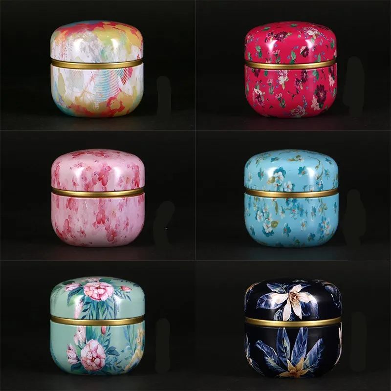 Metal Tea Box 5-piece Set Tea Caddy Container Storage Holder Sweetmeats Candies Cans Storage Box Tank Organizer tea tin box tea canister