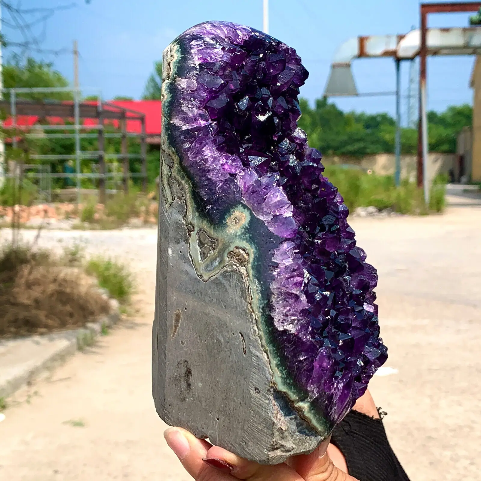AAA+  Natural Amethyst Cluster Crystal Quartz Specimen Energy Gem Mineral Healing Wealth 4