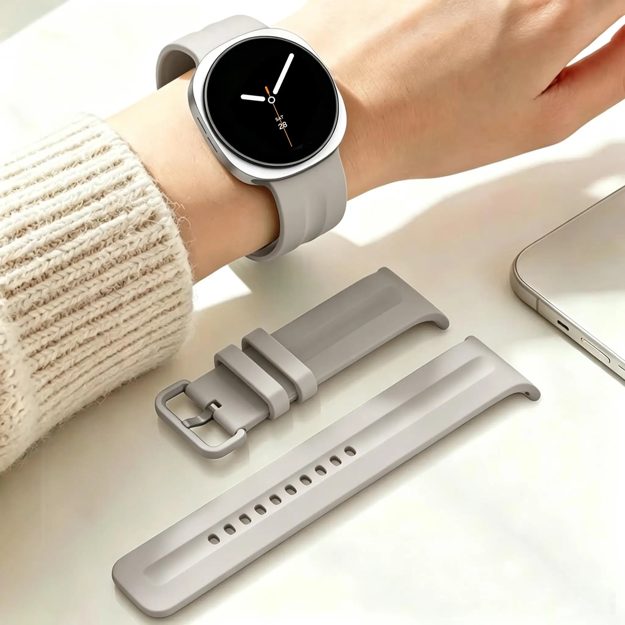 Enhanced Product Title: Premium Sport Silicone Watch Strap - Durable and Comfortable Bracelet for Smartwatches