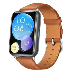 Retro Genuine Leather Strap for Smartwatch - Replacement Wristband Bracelet Accessories (Brown 06)