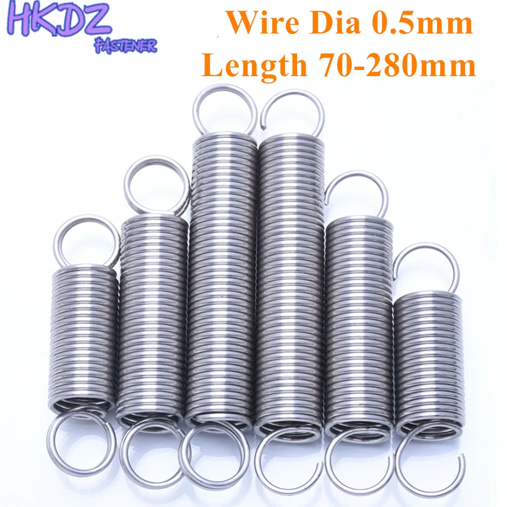 304-Stainless-Steel-Tensile-Spring-Dual-Hook-Small-Tension-Spring-Wire ...