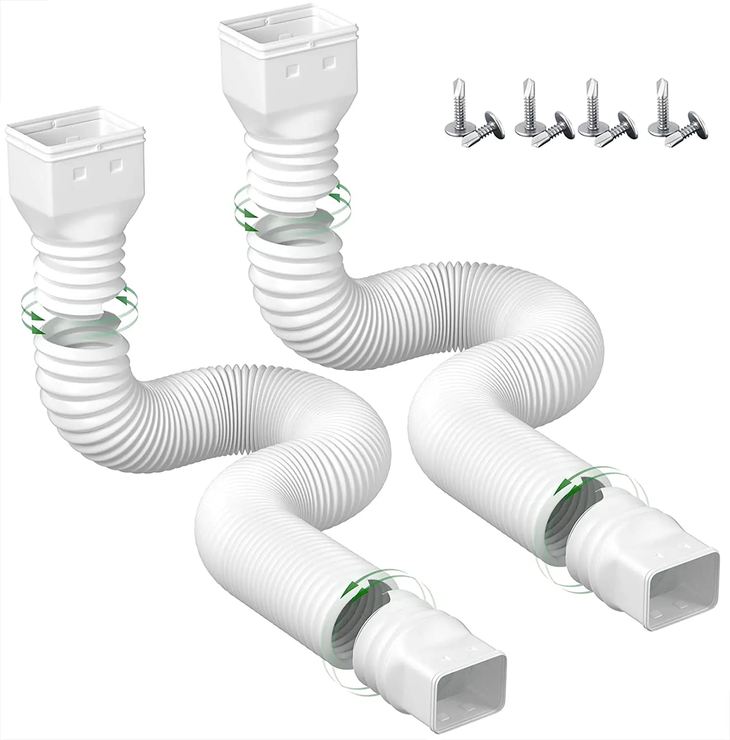 Extensions de gouttières flexibles, prolongateur de drain de drain