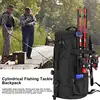 35-55L Fishing Tackle Backpack Large Capacity Polyester Fishing Rod Reel Bags Multifunctional Waterproof Fishing Gear Bag 1