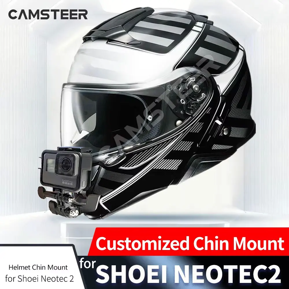 for SHOEI Neotec Helmet Custom Aluminium Chin Mount for GoPro 13
