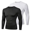2 Pack Men's Compression Shirts Gym Long Sleeve Running Workout Tops Base Layer Quick Dry Sports Athletic Workout T-Shirt 1