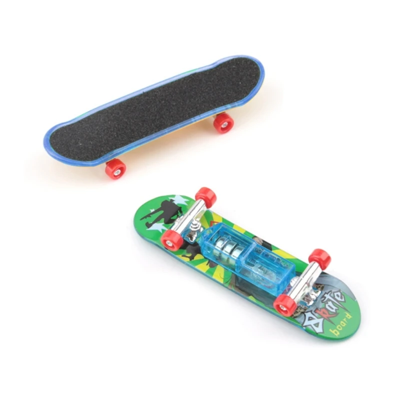Random Color Mini Led Light Finger Skateboard Model Interactive Finger Toy