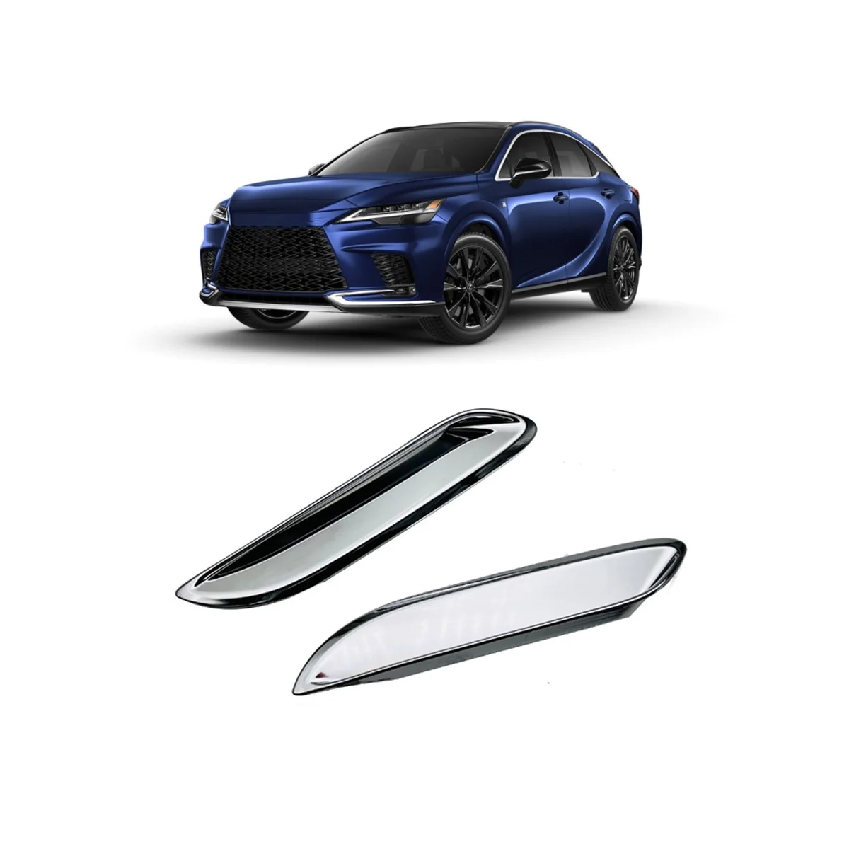 

Car Electroplating Decorative Frame Rear Bumper Vent Cover Accessories for RX 350 350H 500H 2022