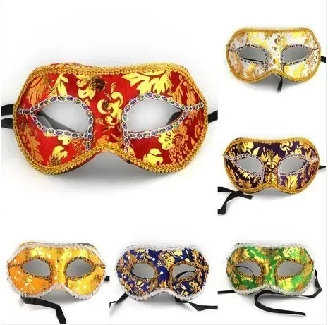 Halloween Prom Karneval Phantasie Flanell Halb gesicht Augen maske sexy bunte venezia nische Maskerade Maske – Detail 9
