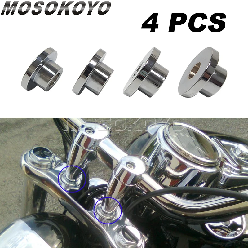 thumbnail image 2 of Handlebar Riser Bushing Damper Kit For Harley Softail Dyna Sportster 883 Chopper 2 of 11
