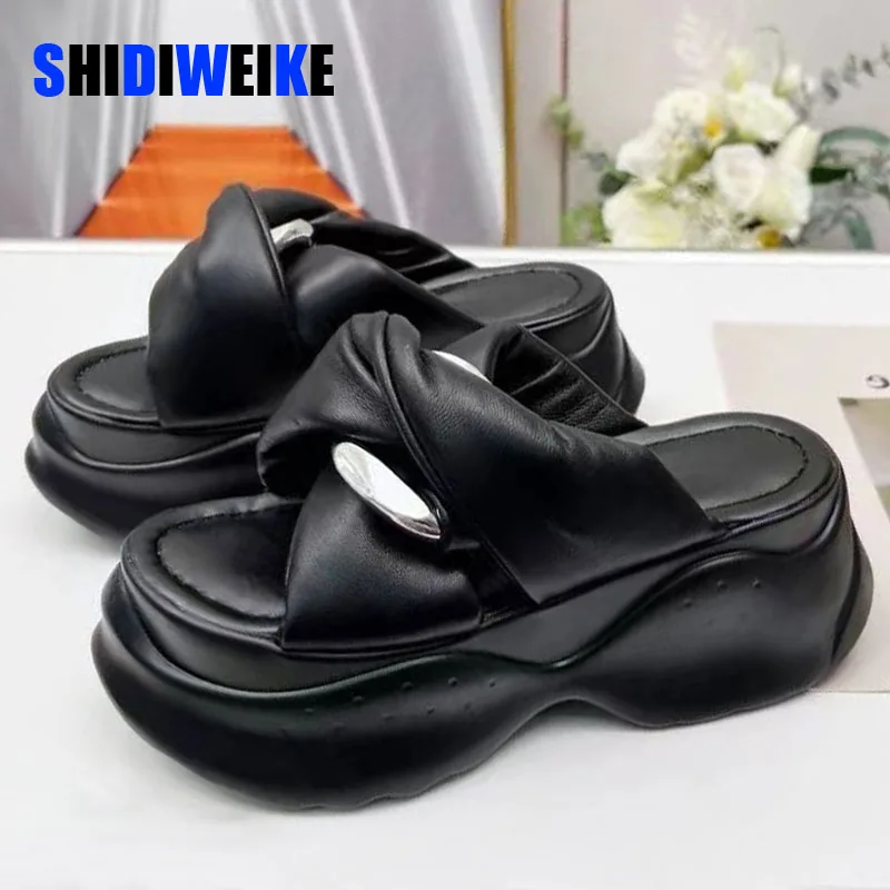 

SDWK/Женская обувь; Модные слинбэки; Женские шлепанцы; Повседневные тапочки; Женская обувь на губчатой подошве; Женские тапочки на платформе