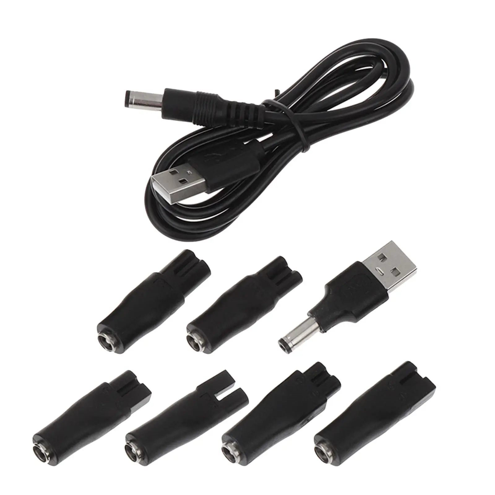 1세트 USB 충전 케이블 충전식 헤어 트리머용 교체 전원 코드 면도기 구강 세척기 전기 청정기 5521
