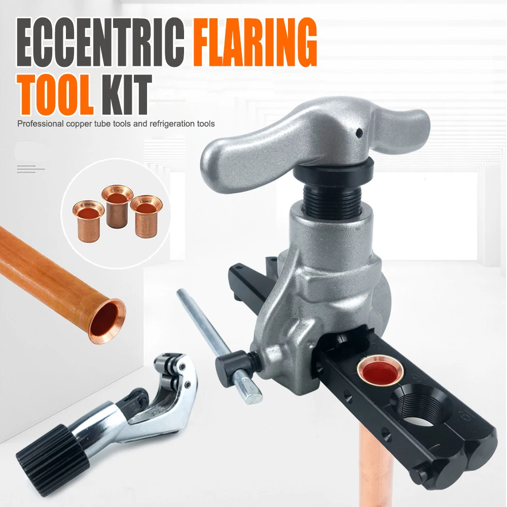 

Manual Copper Tube Expansion Reamer Tubing Eccentric Cone Type Flaring Tool Kit